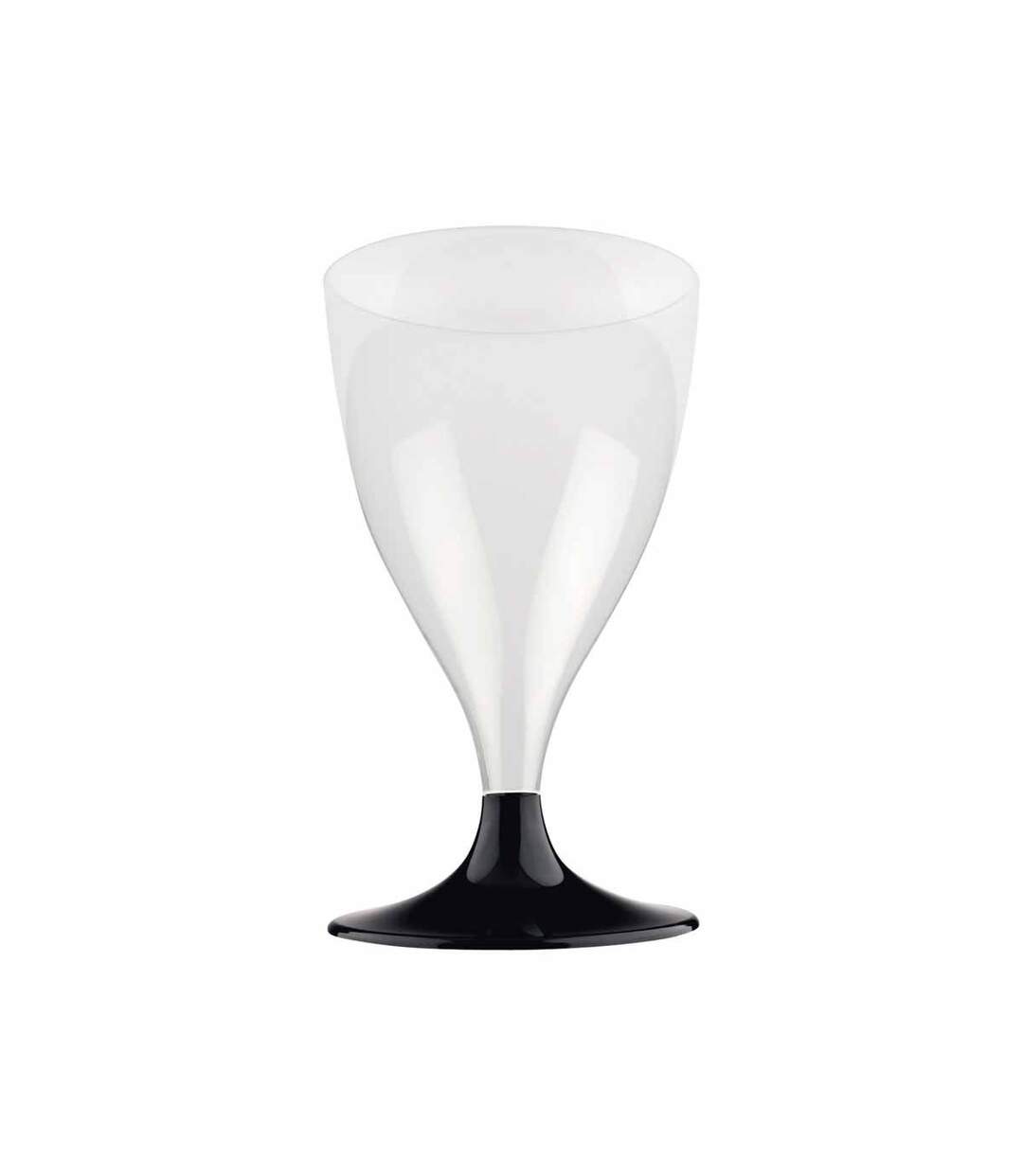 Lot de 6 Verres à Vin Réutilisable Plastique 18cl Noir-2