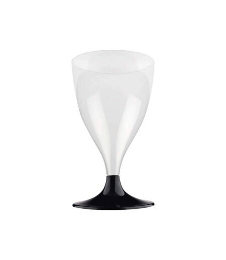 Lot de 6 Verres à Vin Réutilisable Plastique 18cl Noir