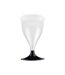 Lot de 6 Verres à Vin Réutilisable Plastique 18cl Noir-2