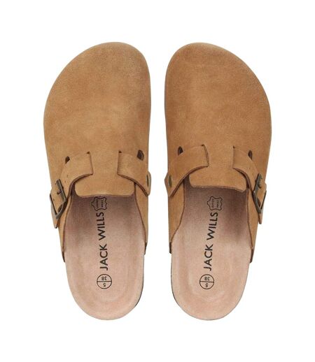 Womens/ladies Leather Mule Sandals Tan Jack Wills
