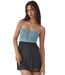Tunique Bustier Femme en Polyester Noir avec Zip et Détails Plissés-1