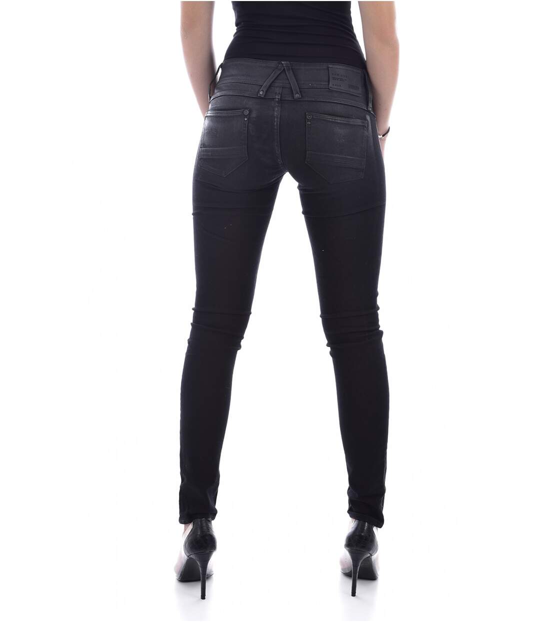 Jean noir ciré skinny stretch  -  G - star - Femme