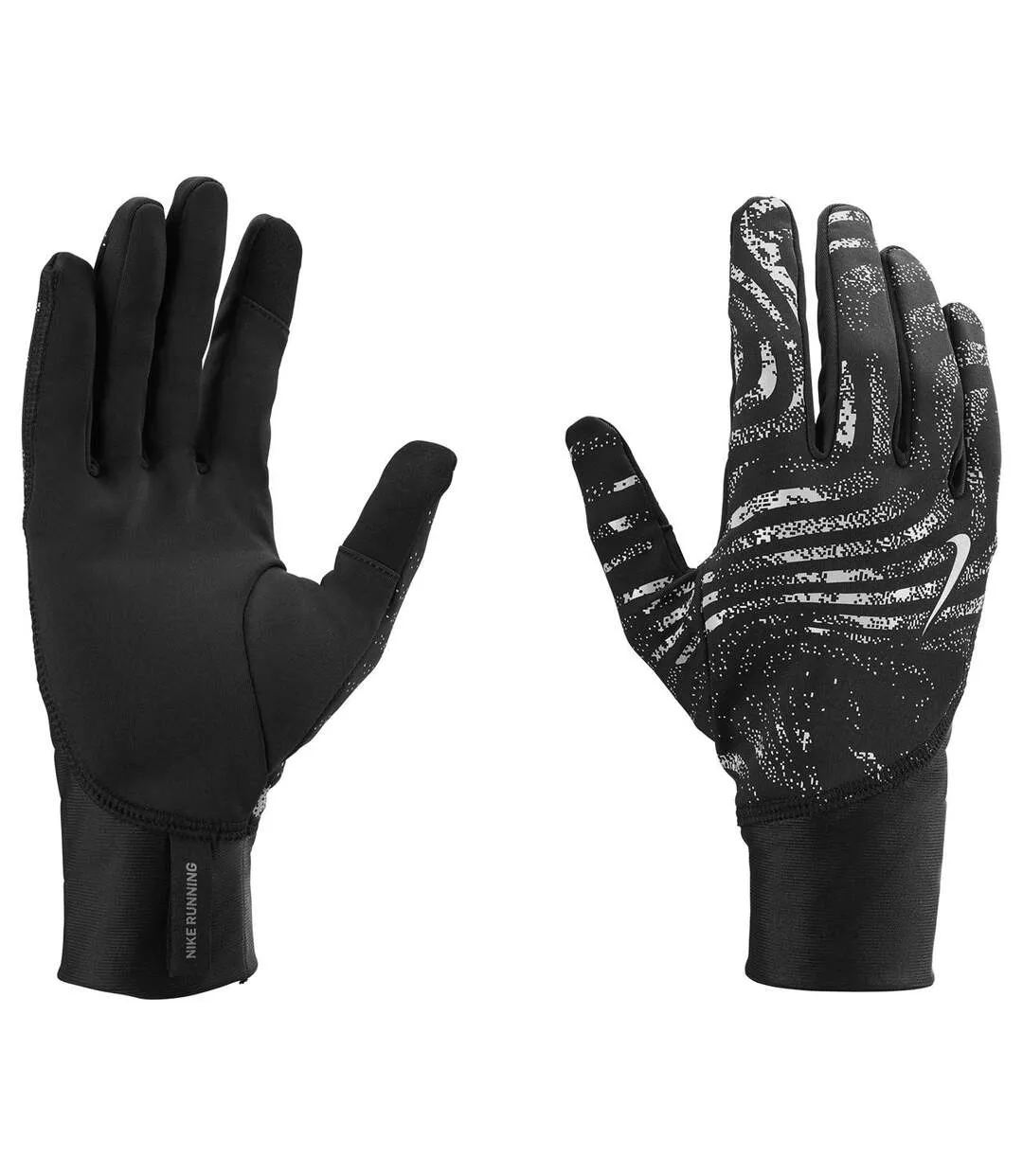 Mens Pacer Midweight Reflective Gloves M Black Nike-1