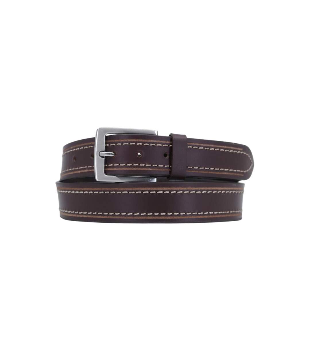 Ceinture homme en cuir de buffle de couleur marron - Sangle réglable