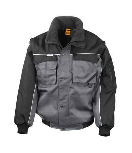 WORK-GUARD by Result Mens Heavy Duty Jacket (Gray/Black)