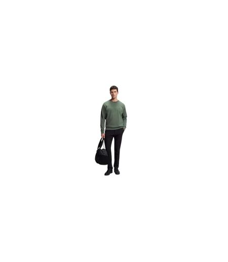 Mens Salbo Cotton Sweatshirt Green Boss