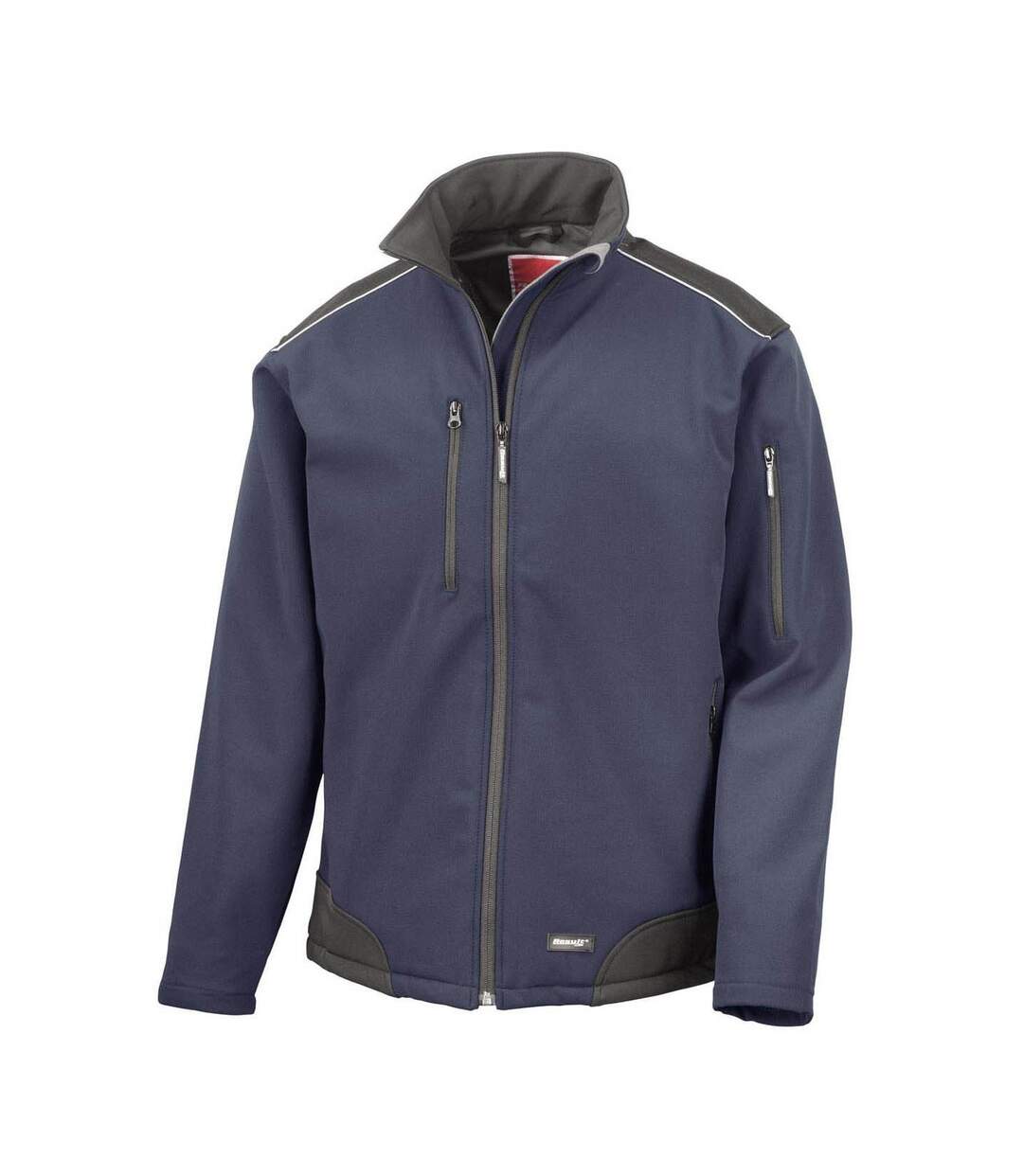 Veste Respirante Ripstop Soft Shell Pour Hommes Bleu Marine Noir Result-2