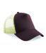 Beechfield Mens Half Mesh Trucker Cap / Headwear (Burgundy/ Light Grey) - UTRW260