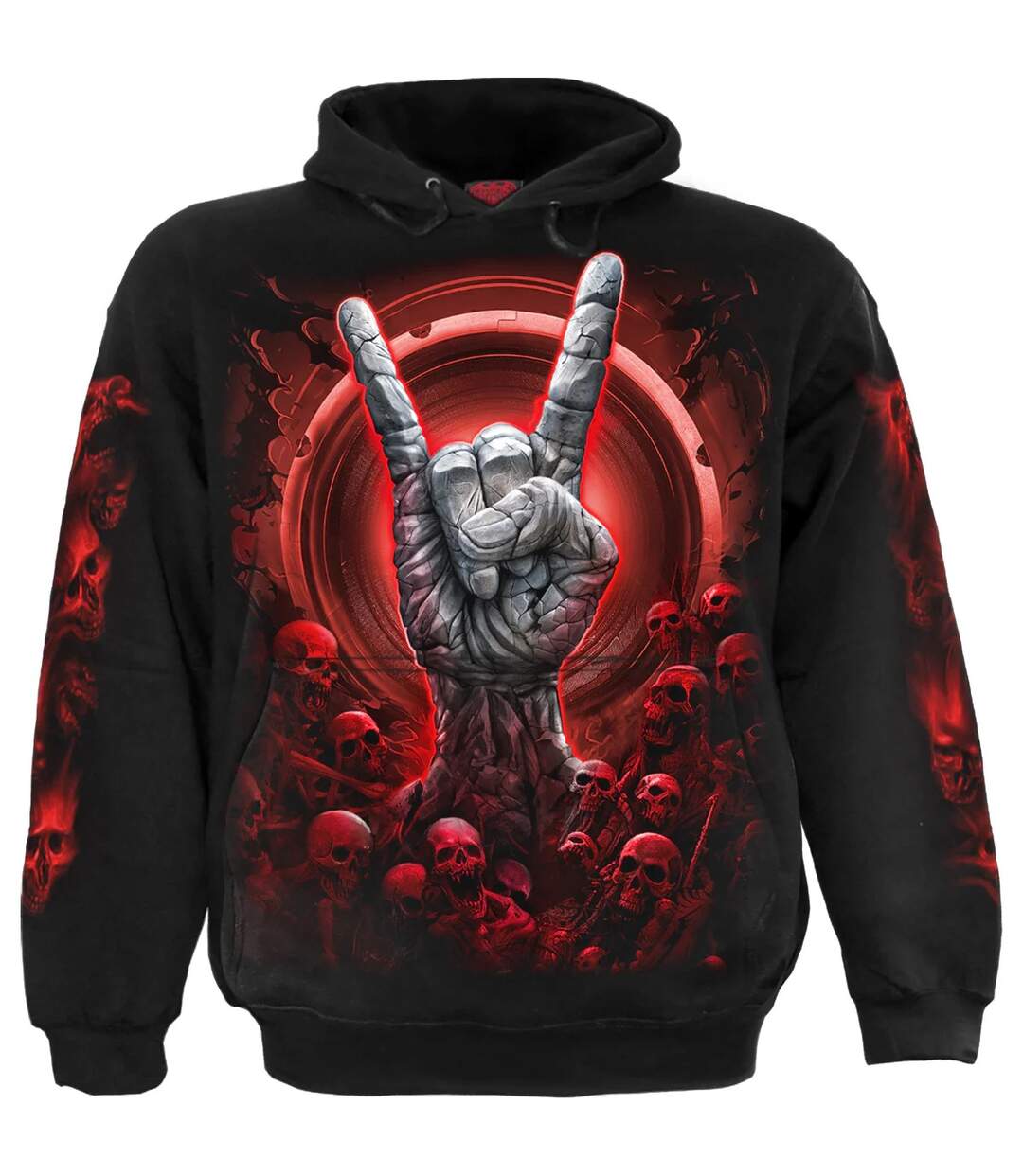 Sweat à capuche tomb of rock adulte noir Spiral Direct-1
