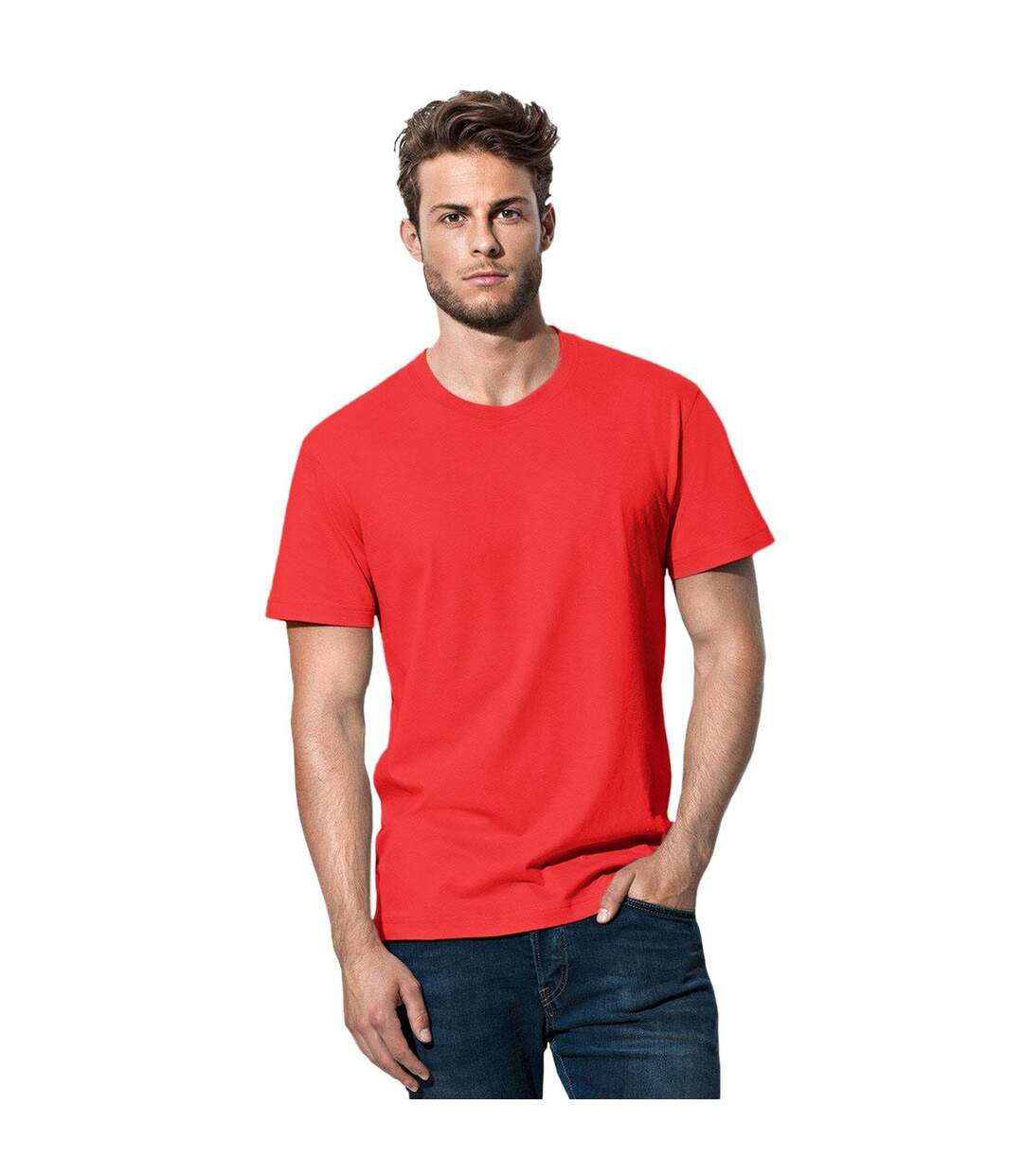 T-shirt Classique Homme Rouge Stedman-1