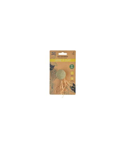 Jouet pour Chat Balle & Herbe 14cm Naturel