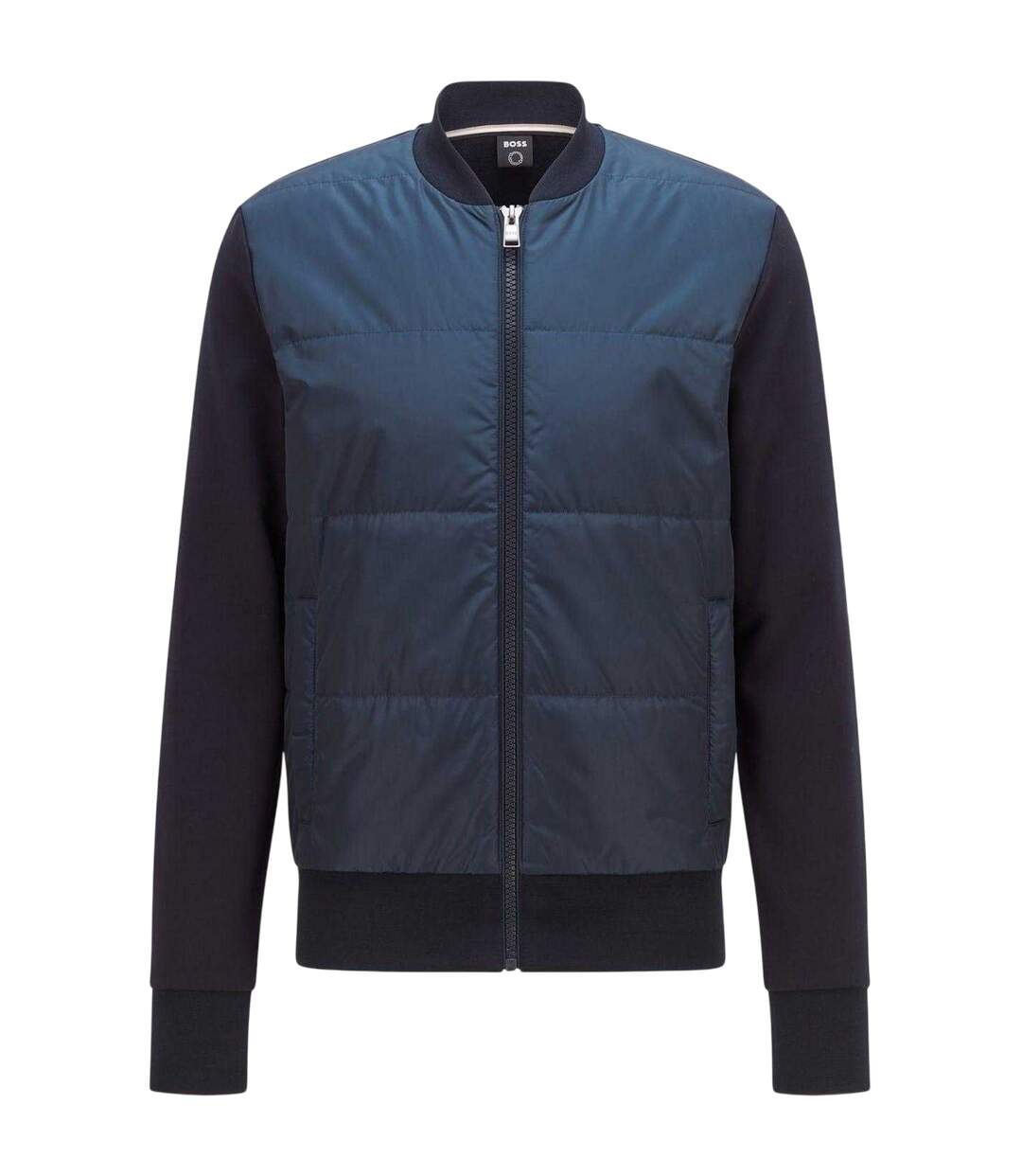 Mens Skiles Padded Hybrid Jacket Navy Boss-2