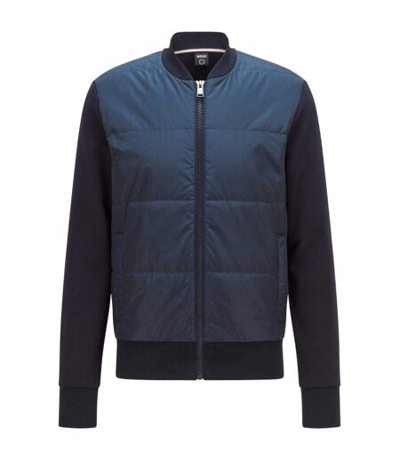 Mens Skiles Padded Hybrid Jacket Navy Boss