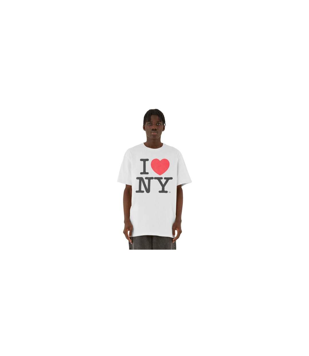 Mens I Love Ny Oversized T-shirt Blanc MerchCode-1