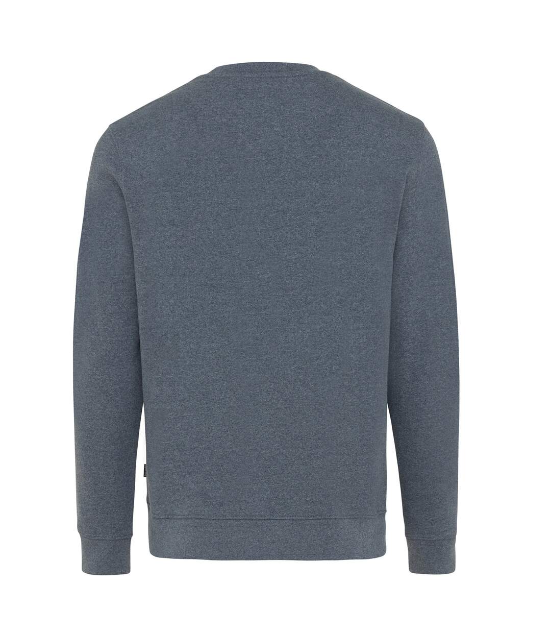 Unisex adult denali recycled cotton undyed sweatshirt heather navy Iqoniq-2