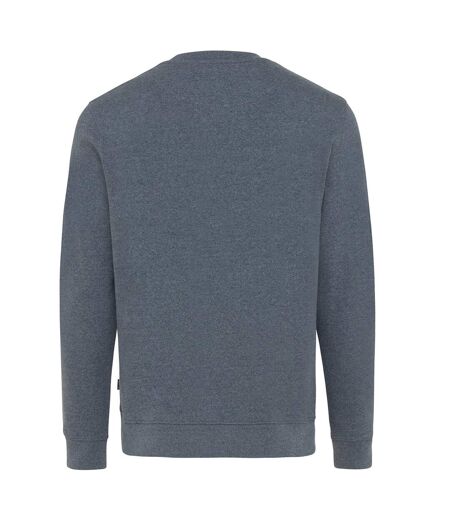 Unisex adult denali recycled cotton undyed sweatshirt heather navy Iqoniq