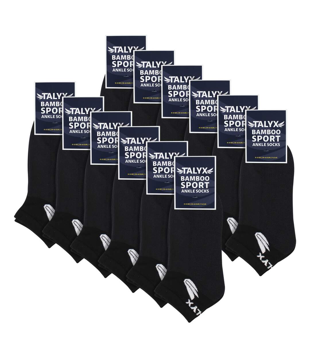 12 Pack Mens Bamboo Ankle Socks | Reinforced Heel & Toe Soft Breathable Socks-2