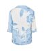 Chemise Manches ¾ Motif/style Floral Femme Blanc Bleu Off White-2