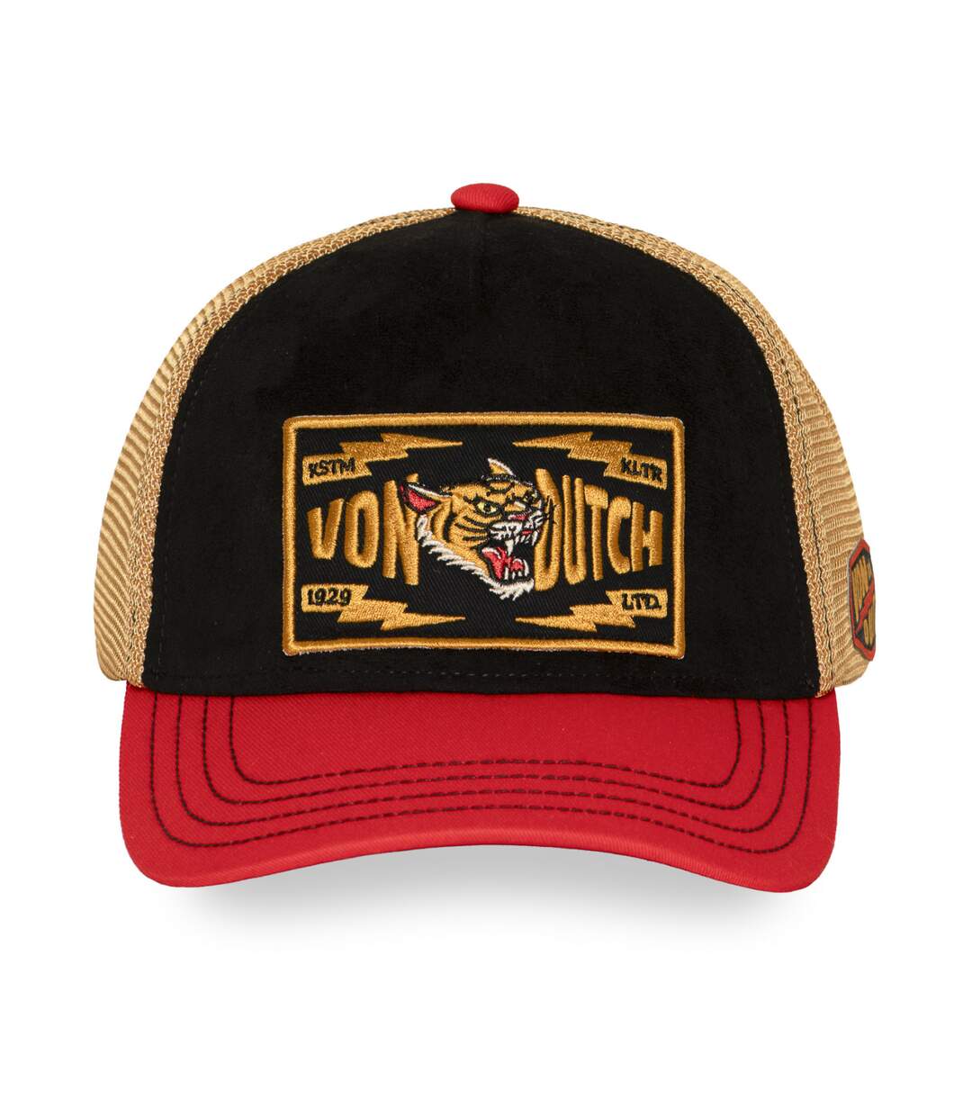 Casquette baseball premium en velours avec filet & écusson Wild Tiger Vondutch-2