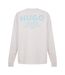 Mens Naviu Back Print Sweatshirt White Hugo-2