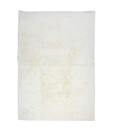 Tapis Imitation Fourrure Fin 120x170cm Écru