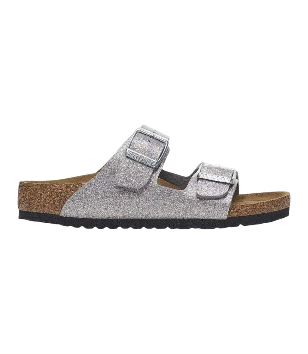 Childrens/kids Arizona Sandals Silver Birkenstock-1