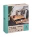 Boite à capsules pour café avec tiroir de rangement en bambou - Beige-3