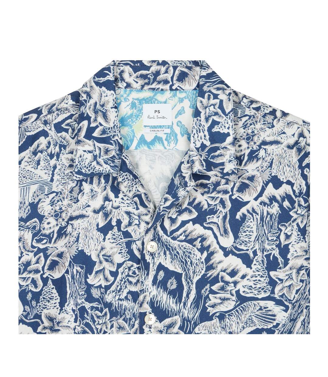 Chemise Manches Courtes Motif/style Floral Homme Bleu Paul Smith-4