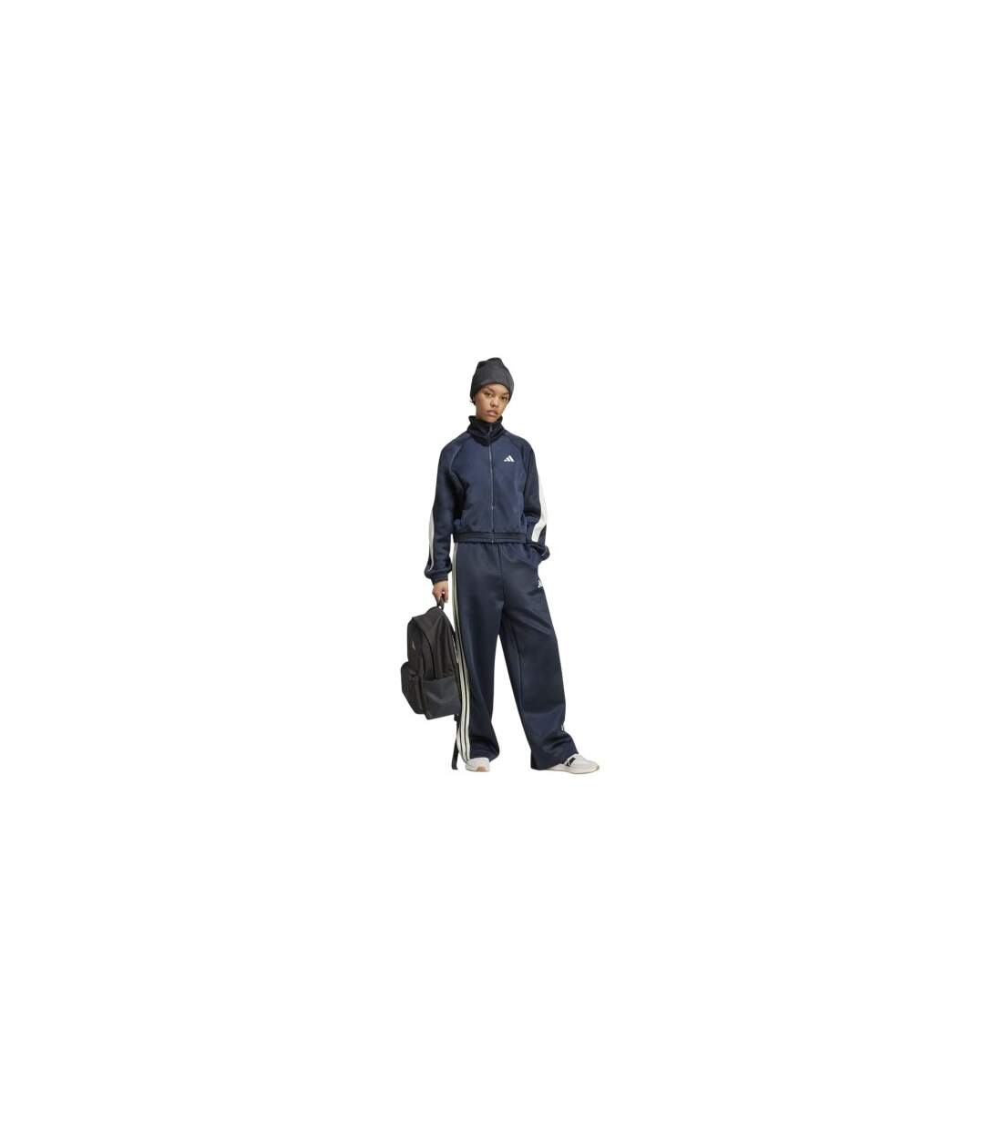 Womens/ladies Tracksuit Top Navy Adidas-1