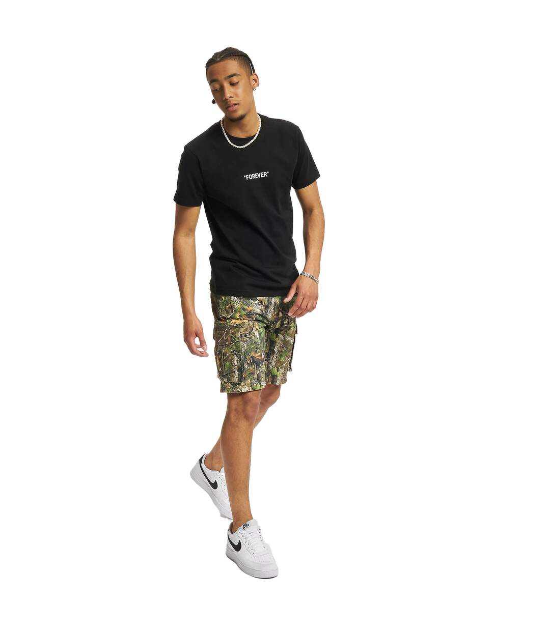 T-shirt Mens Forever Noir Mister Tee-1
