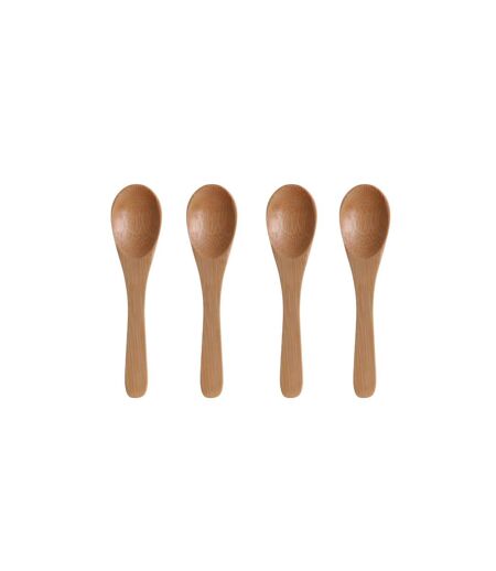 Lot de 4 Cuillères en Bambou Eco 8cm Naturel