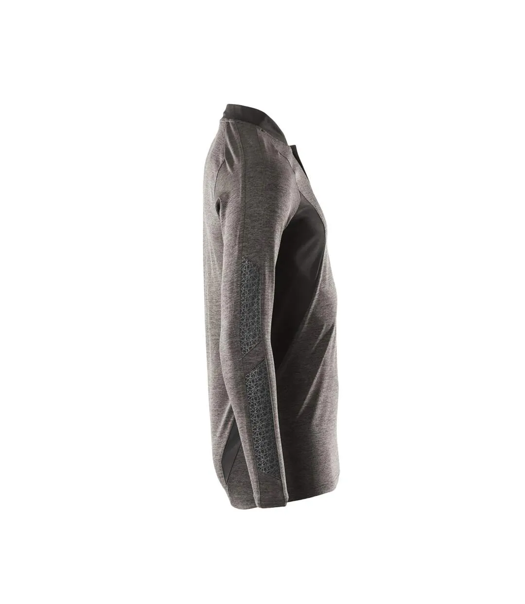 Polo Manches Longues Motif/style Tacheté Accelerate Homme Anthracite Foncé Noir Mascot-4