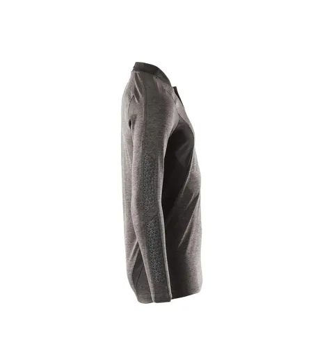 Polo Manches Longues Motif/style Tacheté Accelerate Homme Anthracite Foncé Noir Mascot