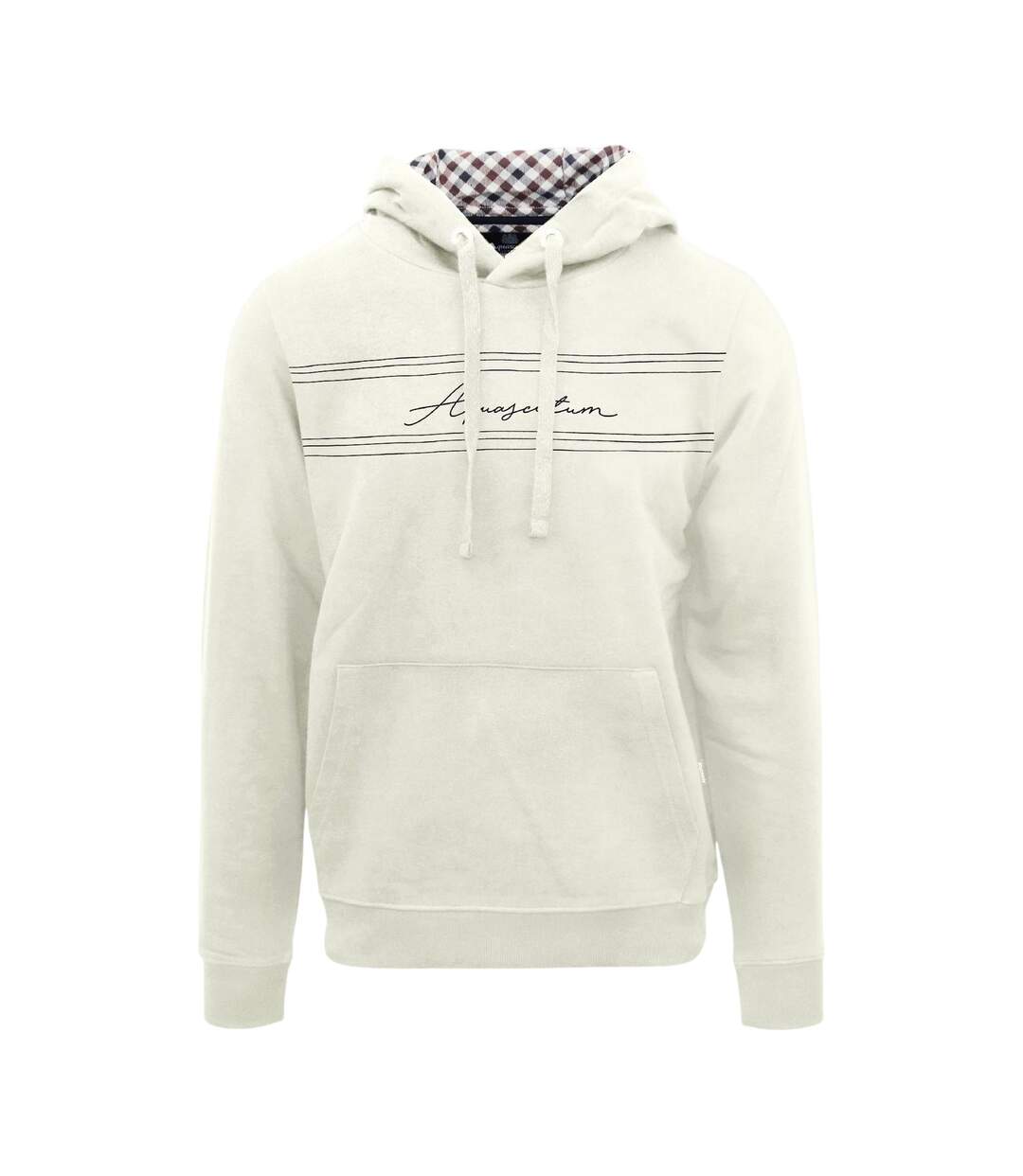 Sweat À Capuche Motif/style Signature Homme Jaune Clair Aquascutum-1