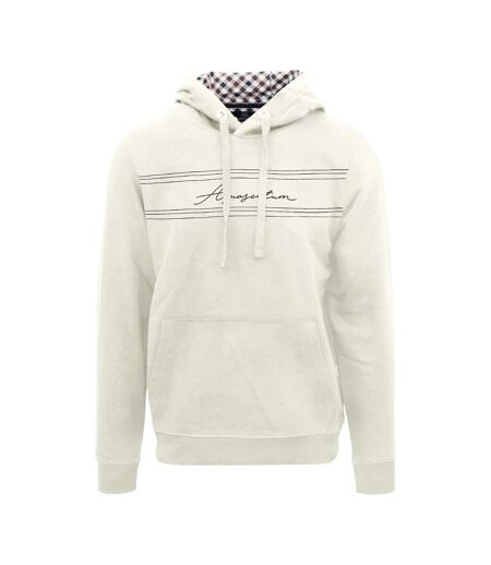 Sweat À Capuche Motif/style Signature Homme Jaune Clair Aquascutum