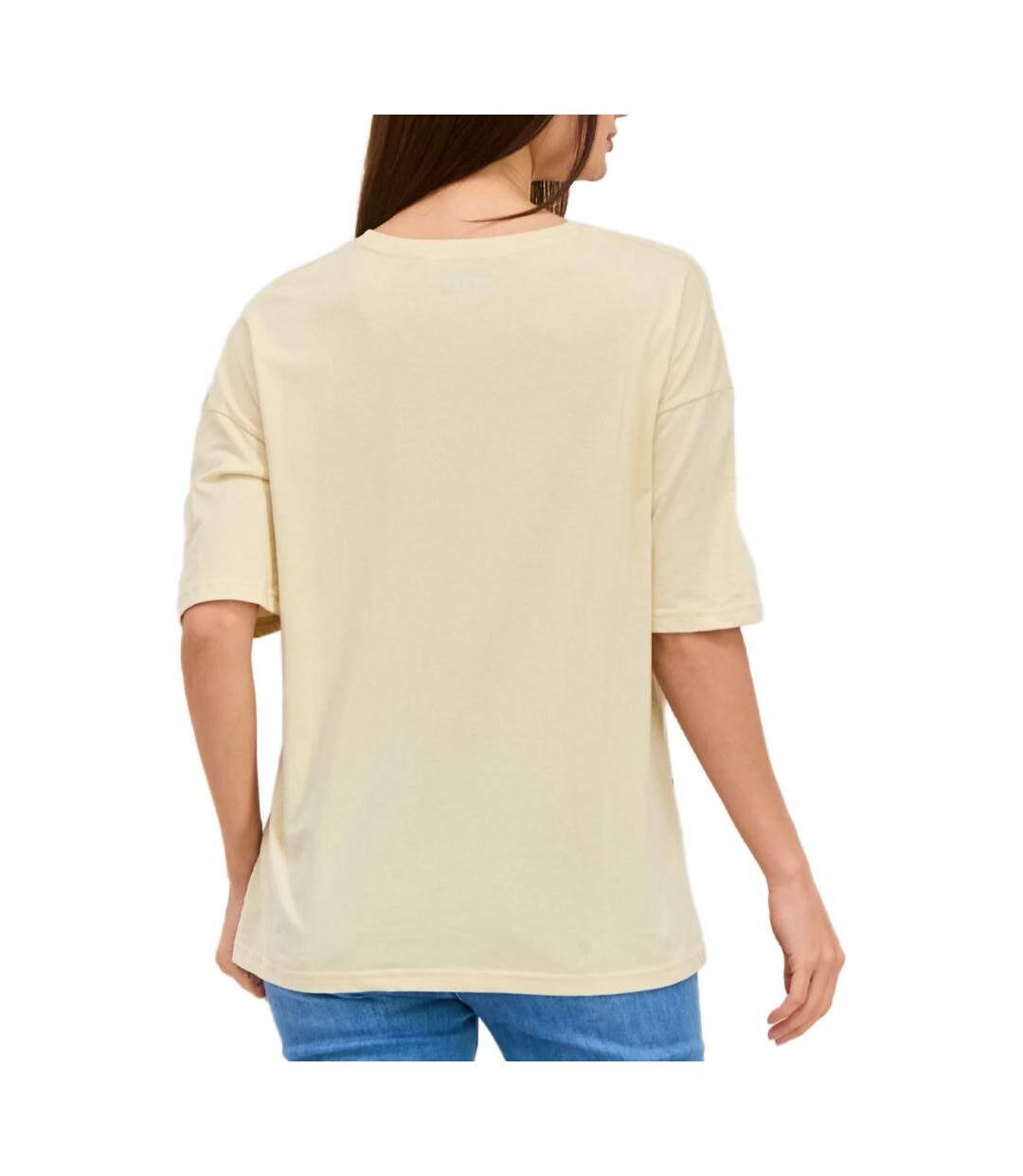 T-Shirt beige femme disney sitting slouch-2