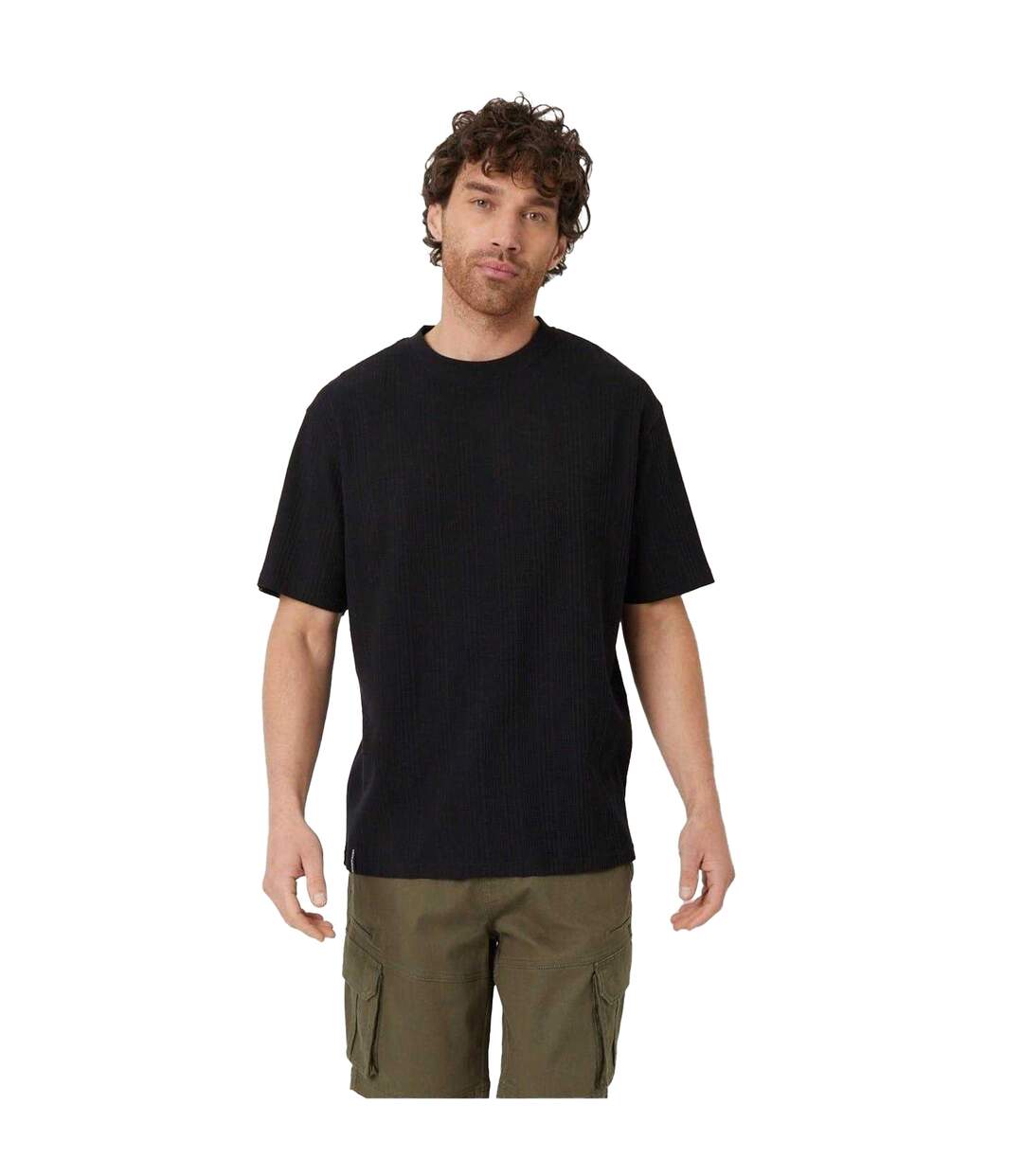 T-shirt Motif/style Uni Homme Noir Threadbare-2