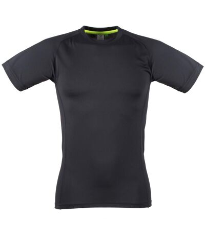 Tombo Teamsport Mens Slim Fit Short Sleeve T-Shirt (Black / Black)