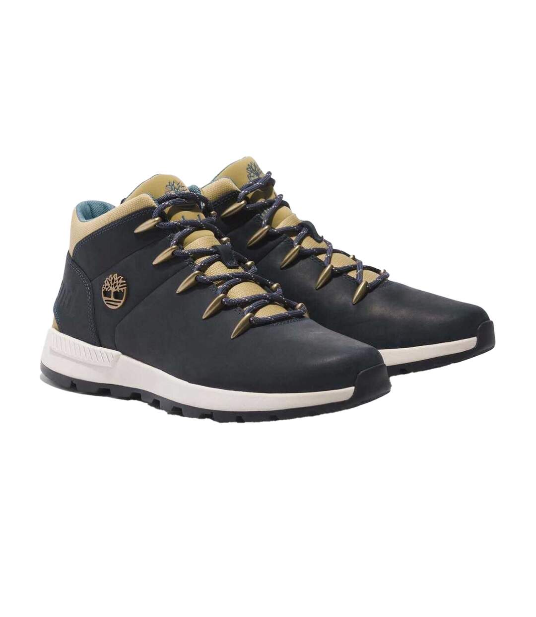 Mens Sprint Trekker Leather Lace Up Mid Boots Blue Timberland-1