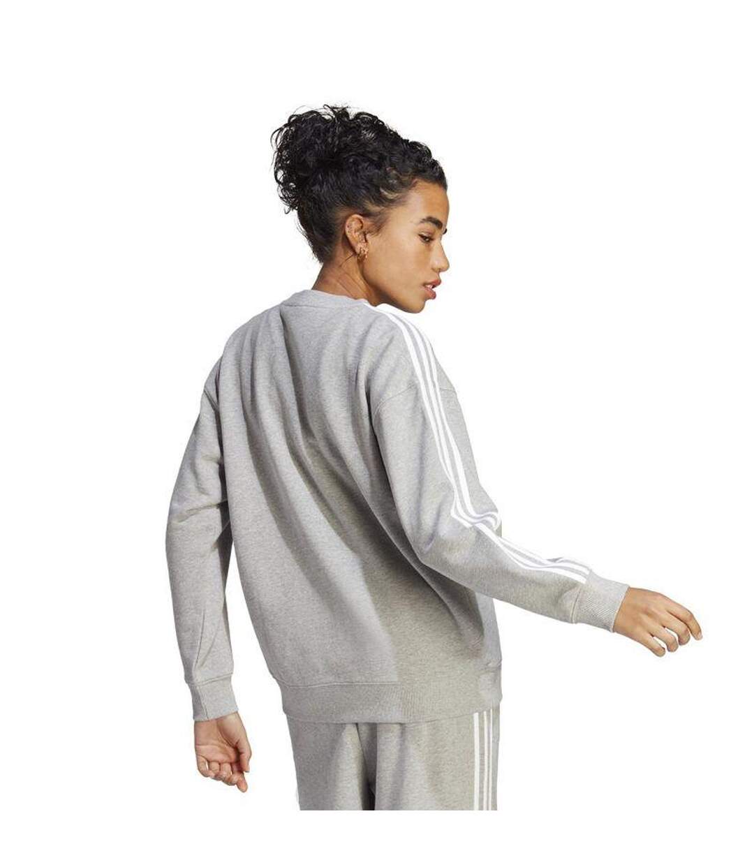 Sweat Essentials Femme Gris Argenté Adidas-3