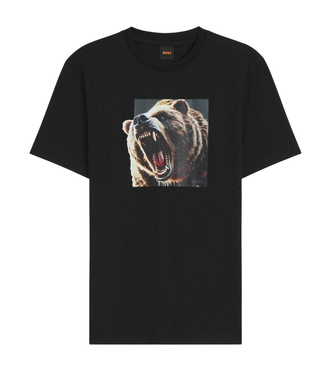 T-shirt Motif/style Doberman Homme Noir Boss-2