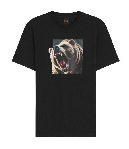 T-shirt Motif/style Doberman Homme Noir Boss