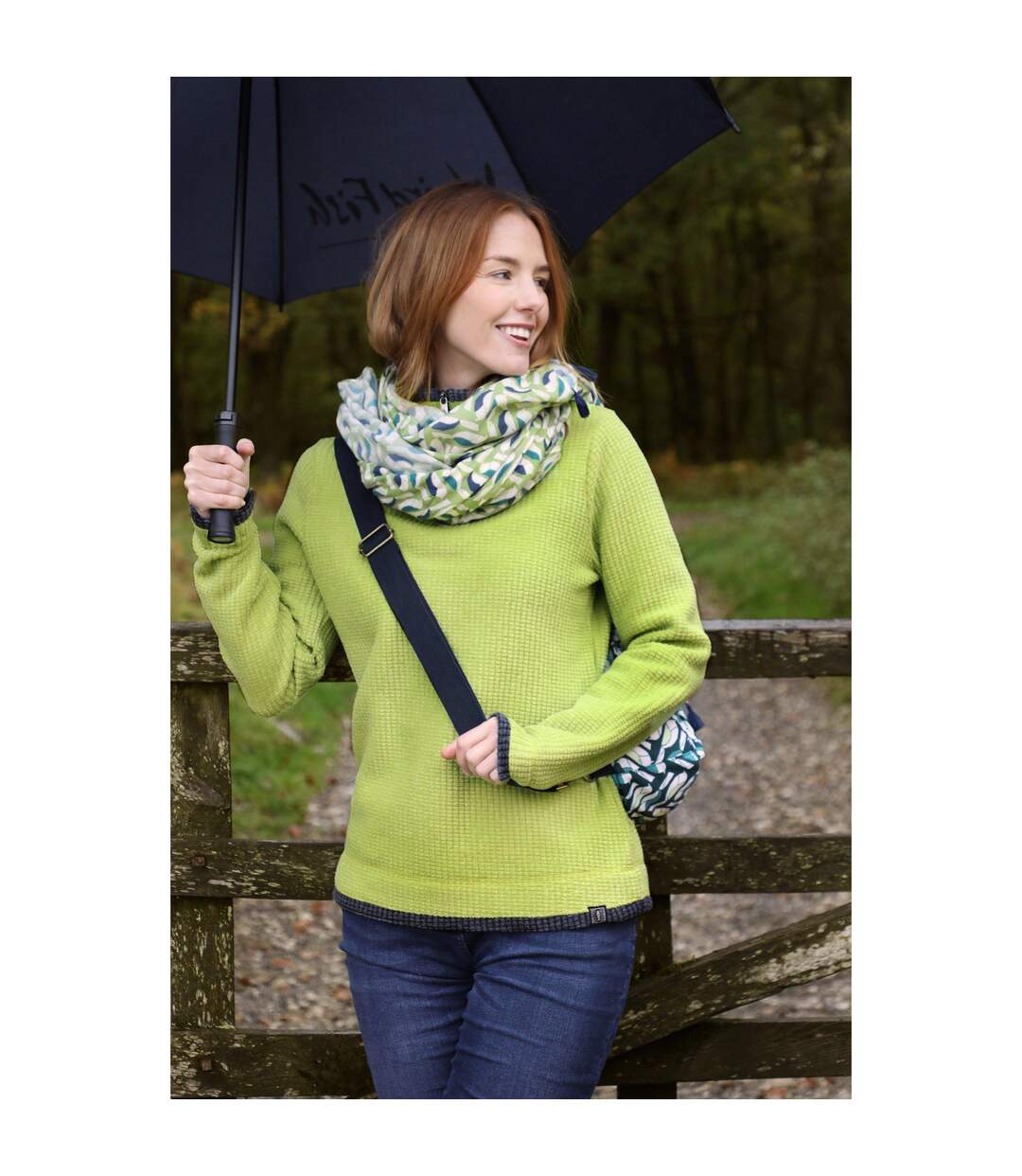 Womens/ladies Beye Grid Eco Friendly Quarter Zip Fleece Top Tarragon Weird Fish-1