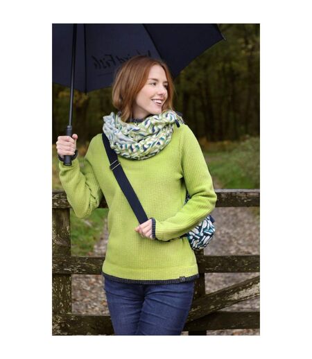 Womens/ladies Beye Grid Eco Friendly Quarter Zip Fleece Top Tarragon Weird Fish