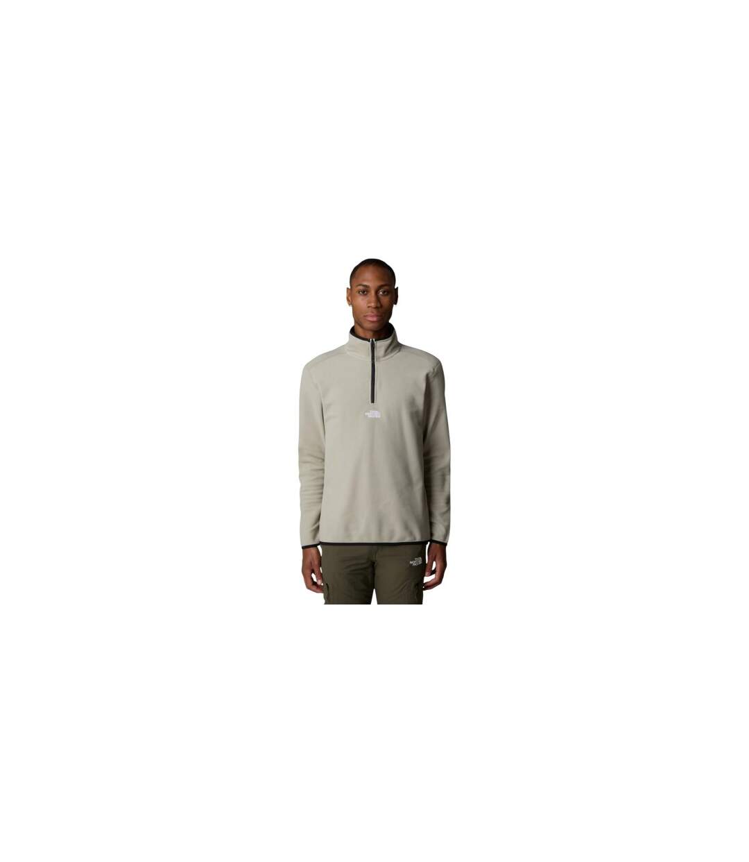 Sweat Manches Longues Motif/style Logo Brodé Homme Beige The North Face-1