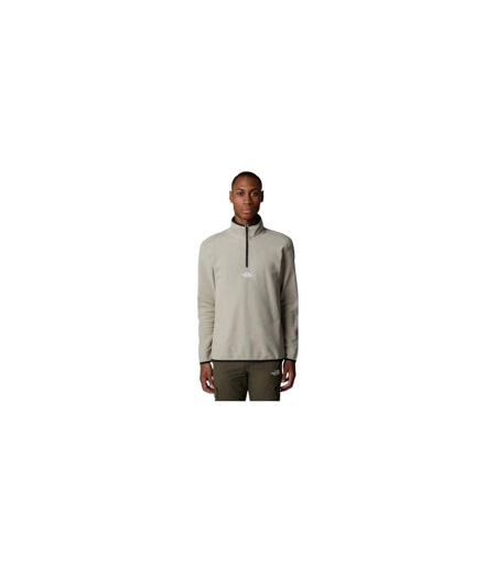 Sweat Manches Longues Motif/style Logo Brodé Homme Beige The North Face