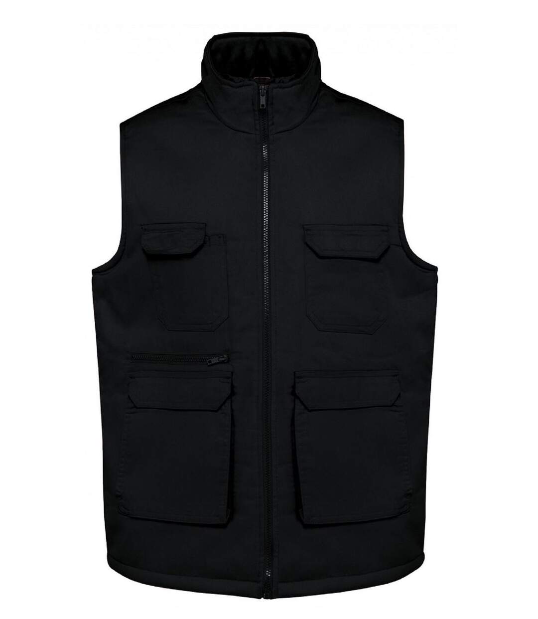 Gilet multipoches rembourré sans manches - Unisexe - WK607 - noir