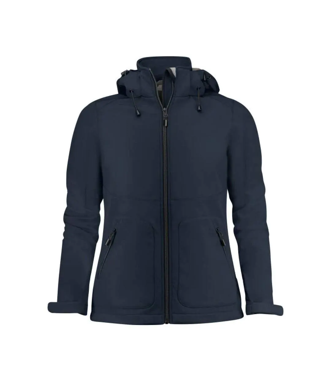Veste Softshell Karting Femme Bleu Marine Foncé Printer-2