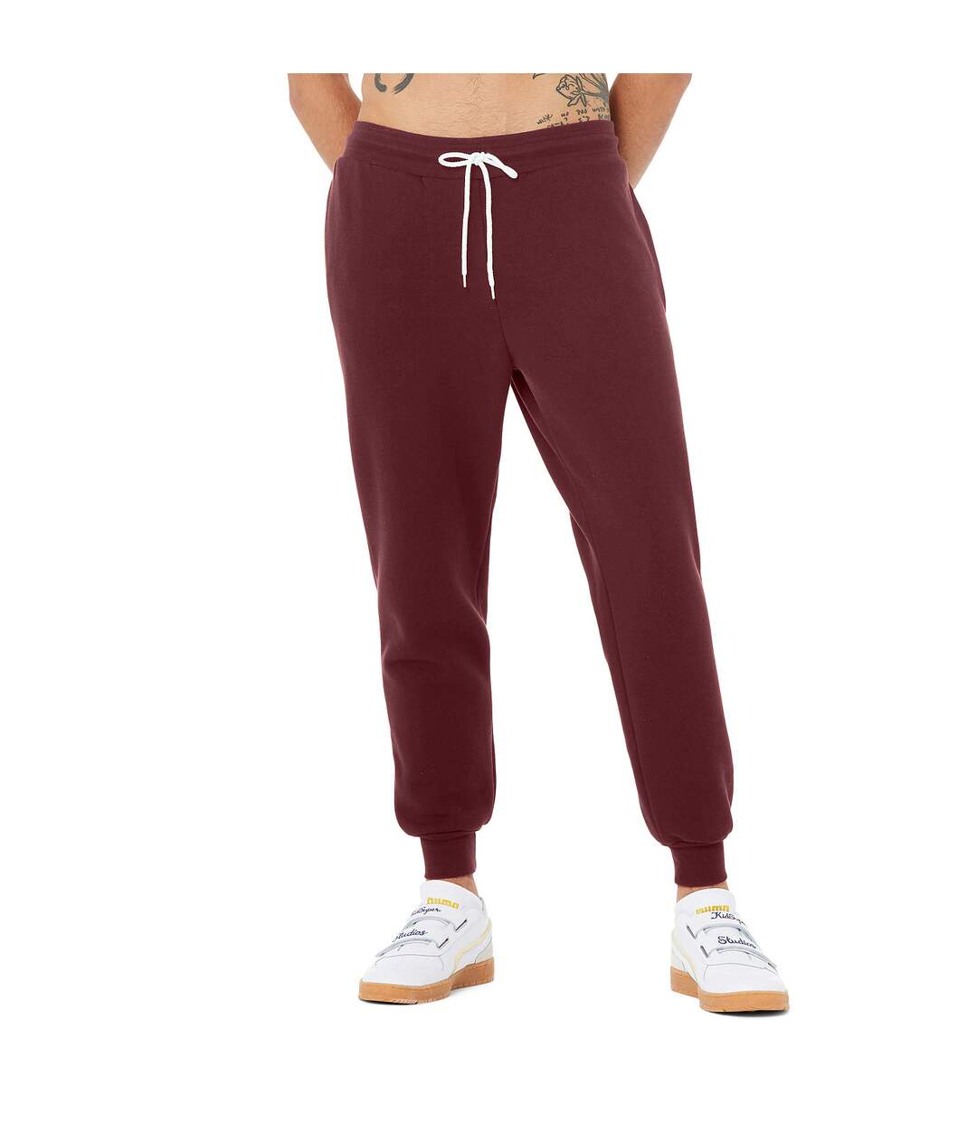 Pantalon De Jogging Unisexe Bordeaux Bella + Canvas-1