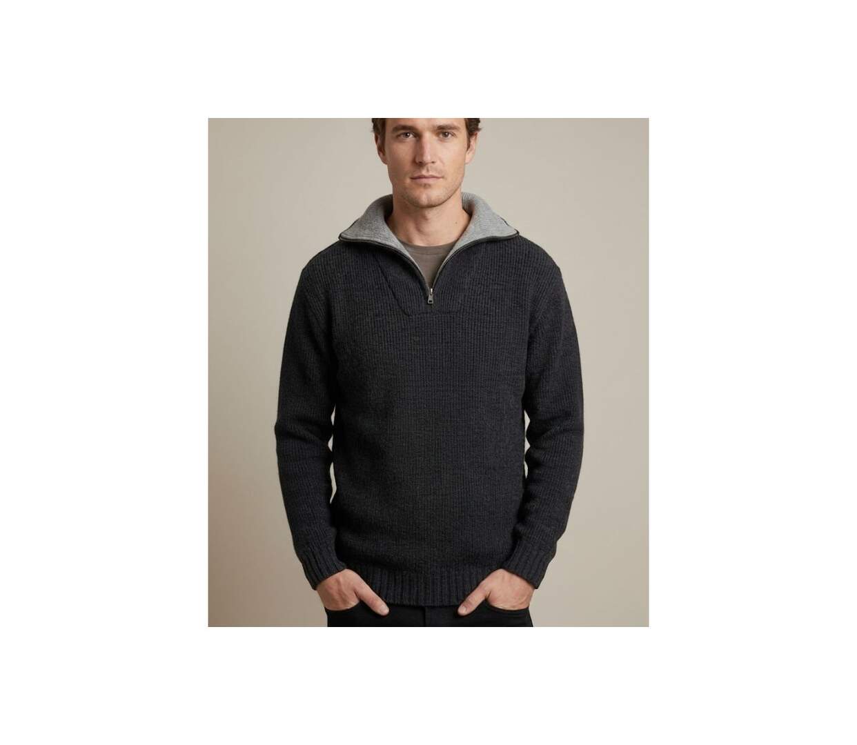 Pull camionneur col camionneur 30% laine PRIMO5-4